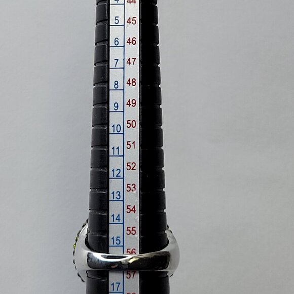 Aqua Green Rhinestone Ring SIZE 8 -Other sizes available - Picture 8 of 14